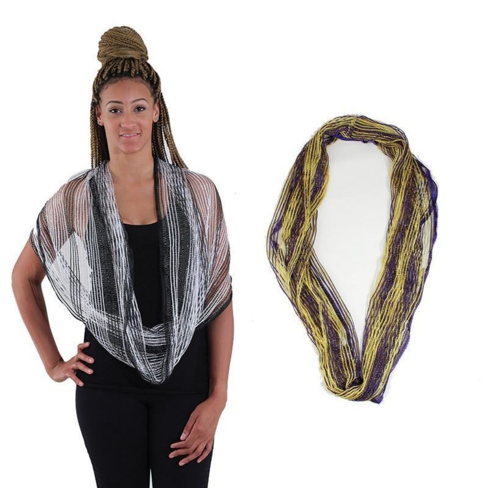 Infiniti Scarf Black and Silver